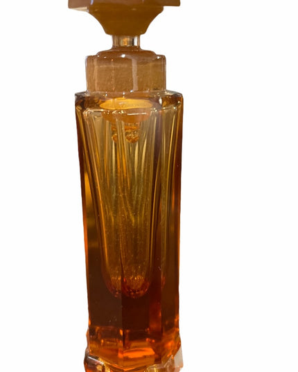 Victorian Amber glass etched perfume bottle