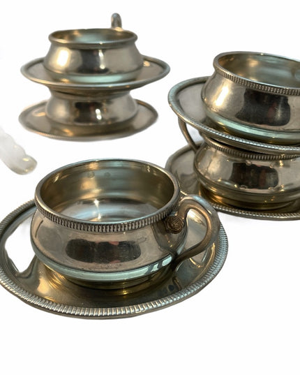Italy Peltro Rama 95 Pewter demitasse espresso set