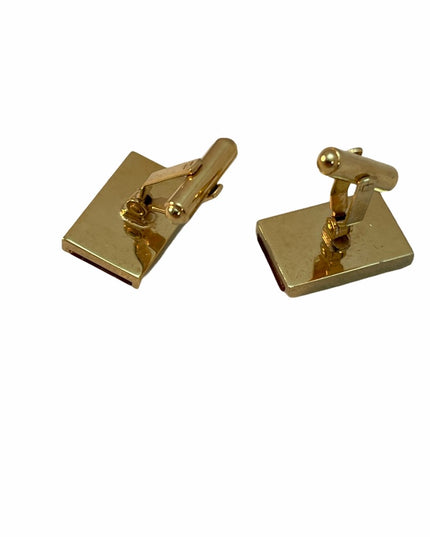 VTG gold metal Goldstone cufflinks cuff links