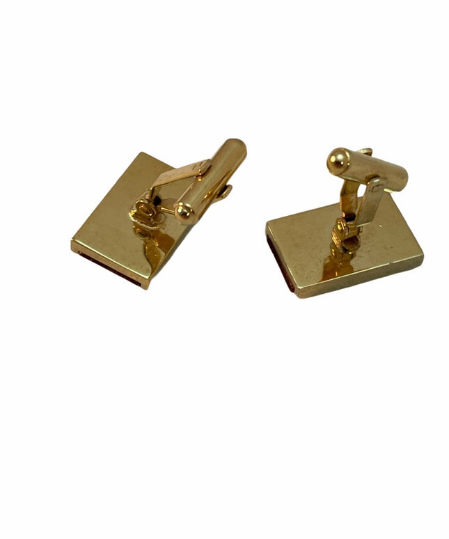 VTG gold metal Goldstone cufflinks cuff links