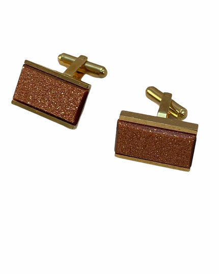 VTG gold metal Goldstone cufflinks cuff links