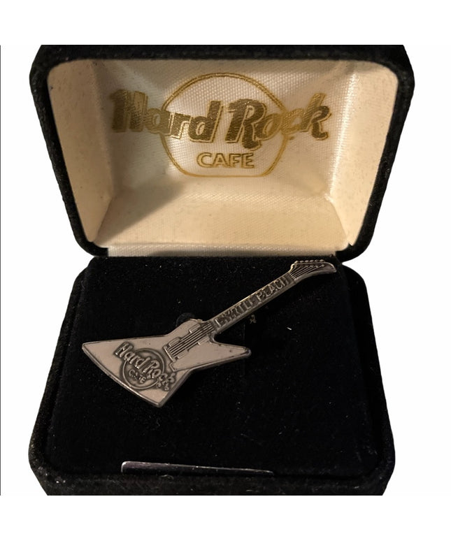 Sterling silver Hard Rock cafe brooch Guitar
