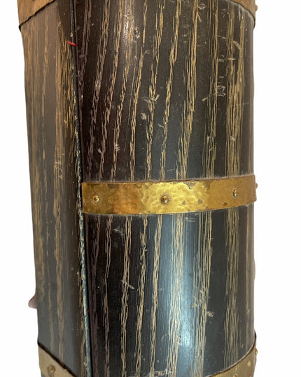 Antique Heavy Black Oak Wood Brass Finish box
