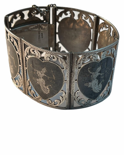 VTG sterling silver Siam Vintage Bangle bracelet