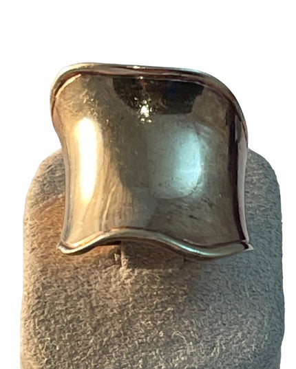 Charles Garnier Sterling 18k Cigar modernist ring