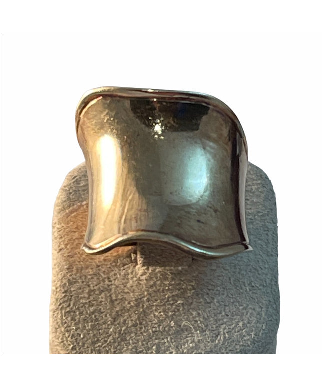 Charles Garnier Sterling 18k Cigar modernist ring
