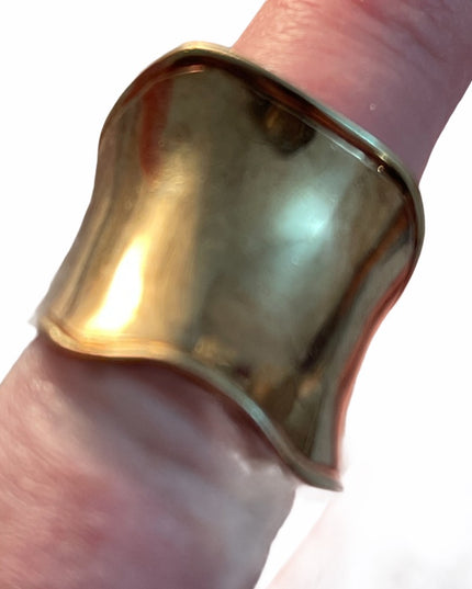 Charles Garnier Sterling 18k Cigar modernist ring