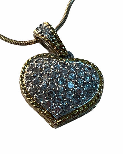 Sterling gold plated CZ rhinestone necklace