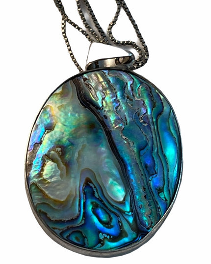 LG Sterling abalone Shell necklace
