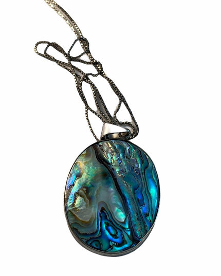 LG Sterling abalone Shell necklace