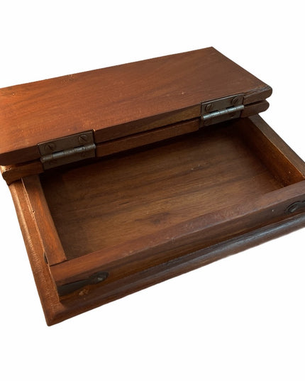 Victorian Bible box wood with brass accents