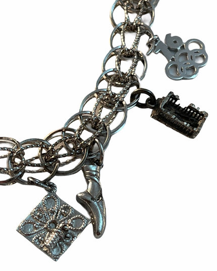 Vintage sterling silver charm bracelet olympics 1976 UofT