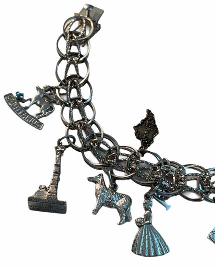 Vintage sterling silver charm bracelet olympics 1976 UofT