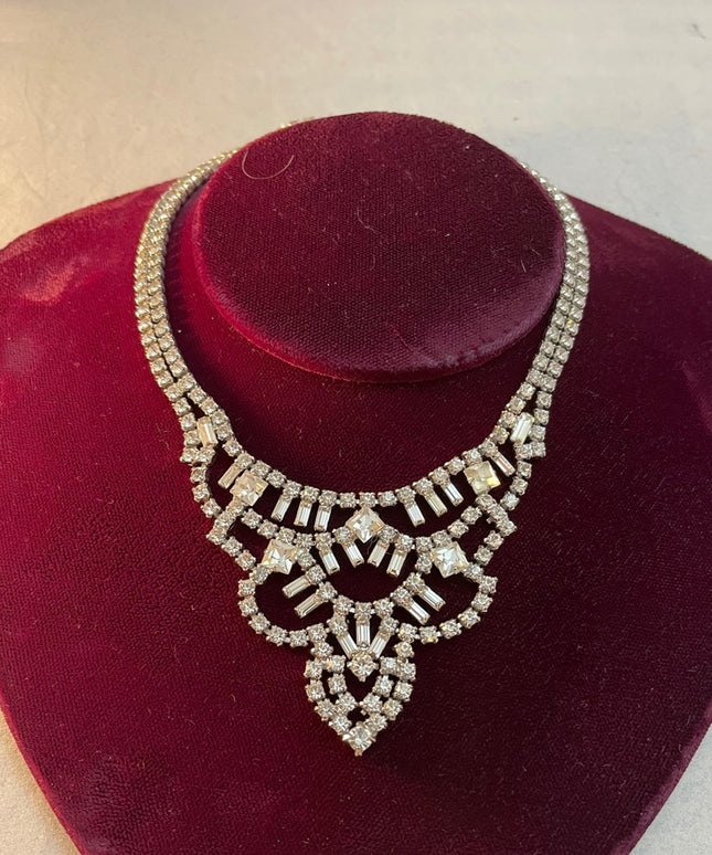 Vintage c1950s Belle Crystal princess necklace