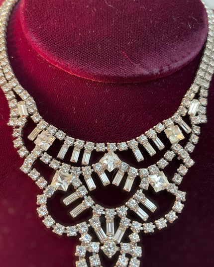 Vintage c1950s Belle Crystal princess necklace