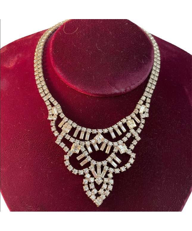 Vintage c1950s Belle Crystal princess necklace