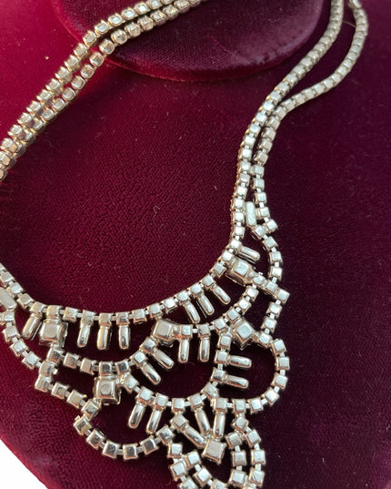 Vintage c1950s Belle Crystal princess necklace