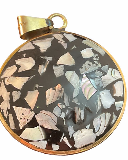 VTG C1970s Mexico Alpaca silver Heavy pendant