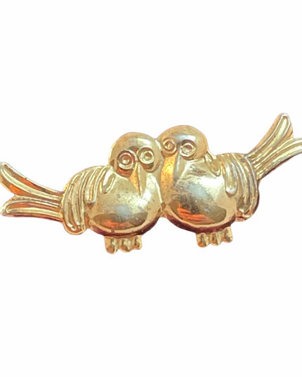VTG Sterling silver Coro love bird brooch