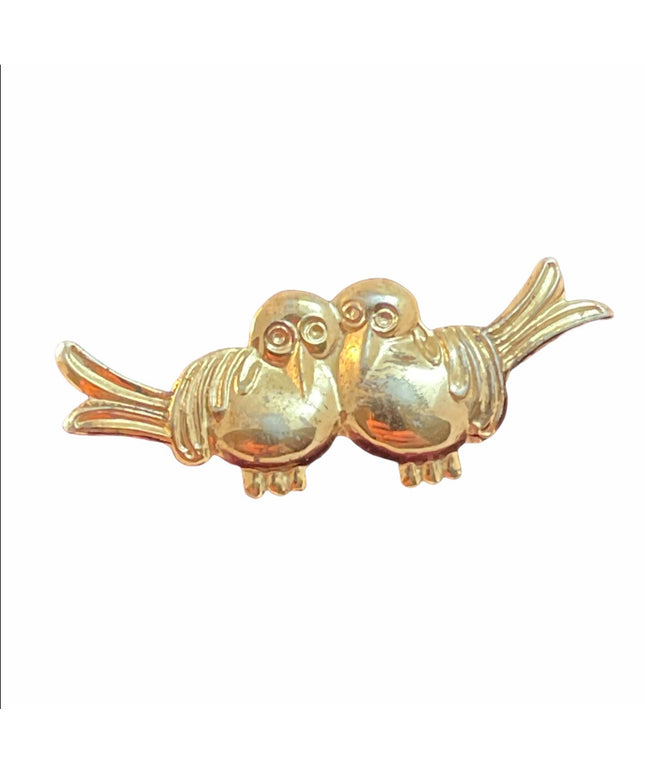 VTG Sterling silver Coro love bird brooch