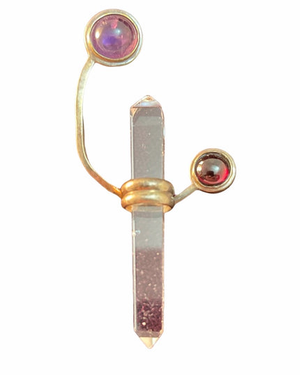VTG c1980s Handmade crystal pendant amethyst