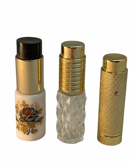 Lot of 3 VTG Step Paris Perfume Purse atomizers