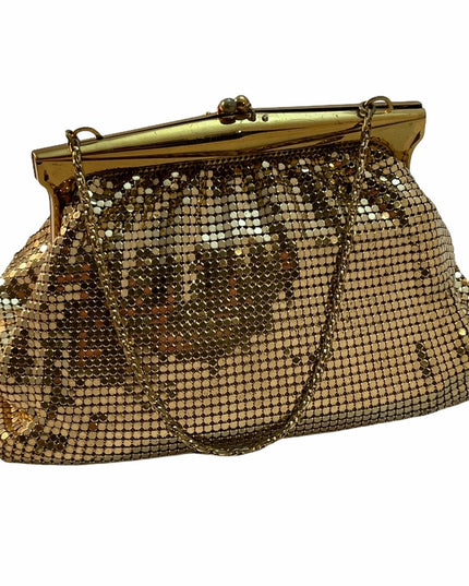 Vintage Gold metal mesh Whiting & Davis bag purse