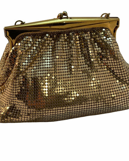 Vintage Gold metal mesh Whiting & Davis bag purse