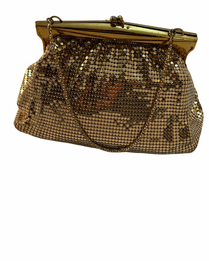 Vintage Gold metal mesh Whiting & Davis bag purse