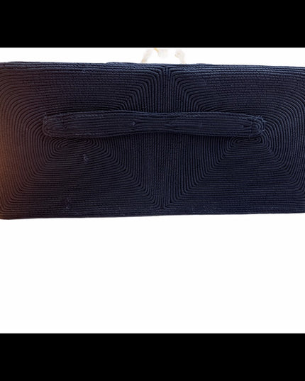 Vintage c1940s Gold Seal Black fabric clutch