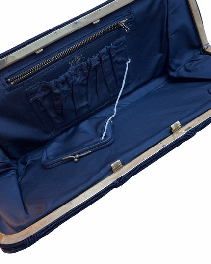 Vintage c1940s Gold Seal Black fabric clutch