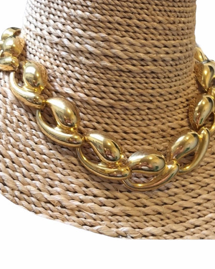 Vintage Heavy chunky gold 1980s Necklace