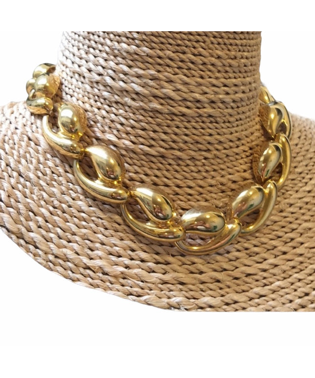 Vintage Heavy chunky gold 1980s Necklace