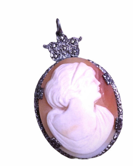 Antique sterling silver Shell Cameo Fancy