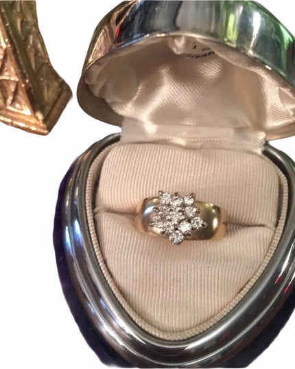 14k Gold Diamond cluster ring w/ appraisal Vintage