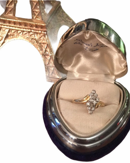 14k gold Diamond cluster ring W/appraisal