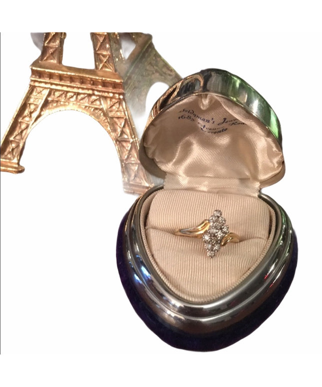 14k gold Diamond cluster ring W/appraisal