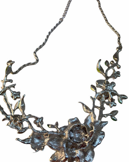 NEW Fancy Flower enamel necklace & earrings