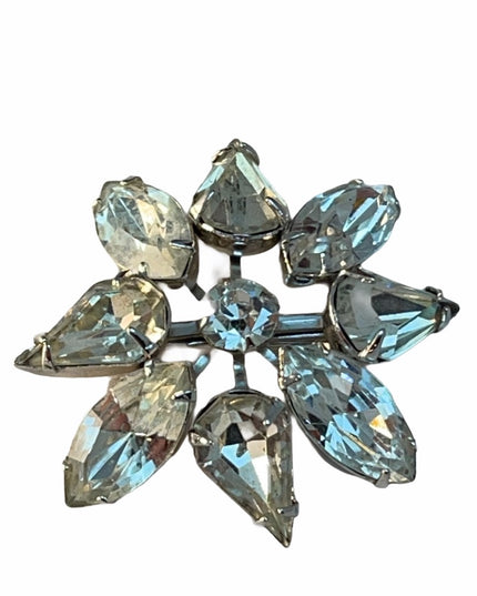 Vintage crystal star brooch
