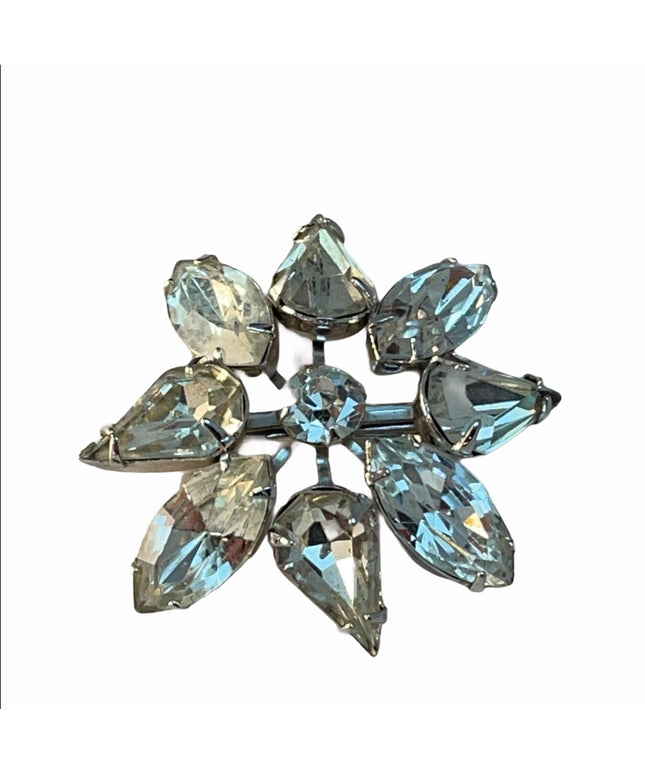 Vintage crystal star brooch