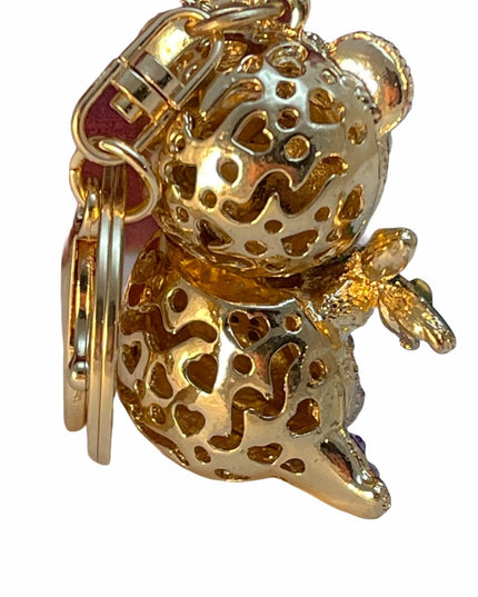 Gold Panda fancy rhinestone crystal key chain