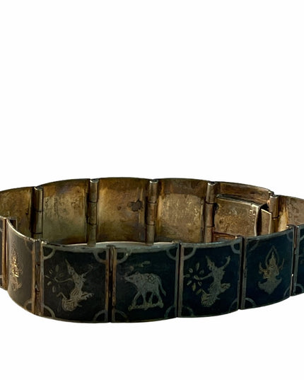 Vintage Siam Sterling silver 925 Nielo bracelet bangle