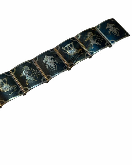 Vintage Siam Sterling silver 925 Nielo bracelet bangle
