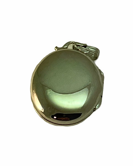 Vintage Sterling silver oval etched locket