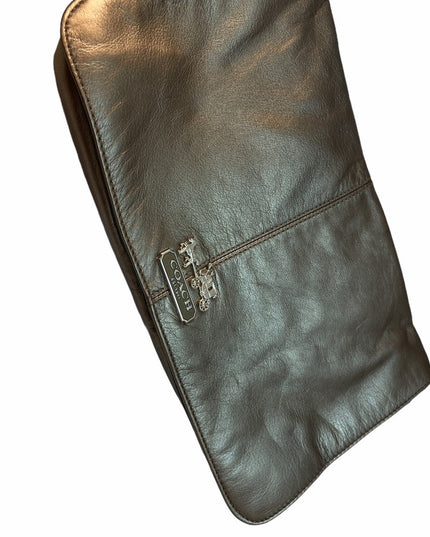 Gold bronze metalic Coach clutch purse evening bag