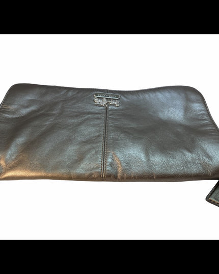 Gold bronze metalic Coach clutch purse evening bag