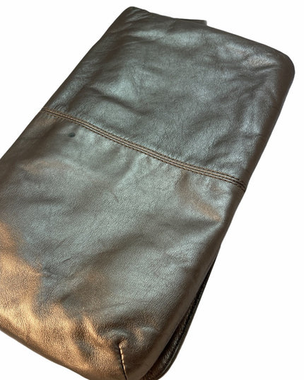 Gold bronze metalic Coach clutch purse evening bag