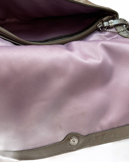 Gold bronze metalic Coach clutch purse evening bag