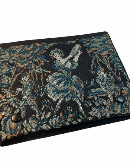 Antique Needlework clutch dancing girl