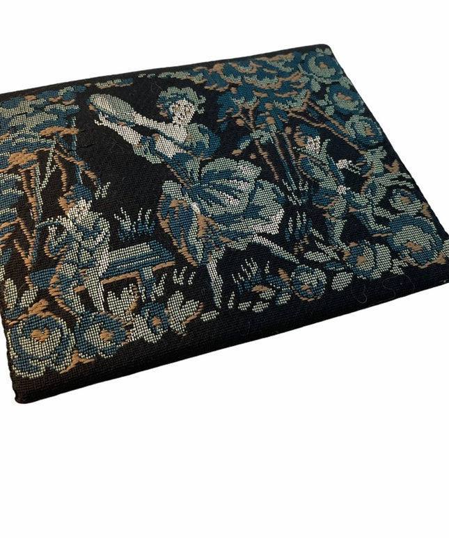 Antique Needlework clutch dancing girl